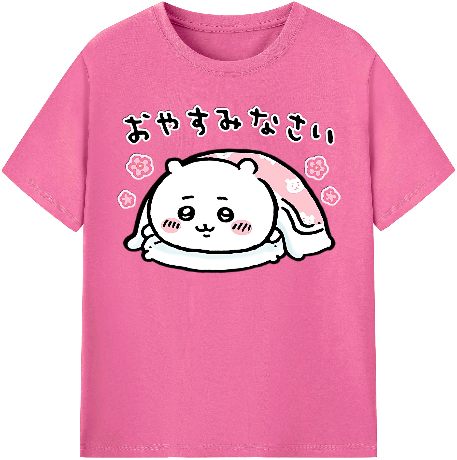 （画像用） ちいかわ ちいかわ Chii-kawa chiikawa レディースカジュアルプリントTシャツ（綿100％）
